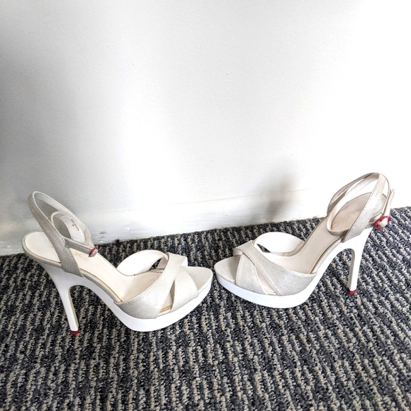 Aldo Shoes - ALDO FeldKamp Sandals with Heart Buckle & Heart Heel.  Worn Once.  Size 5.5.